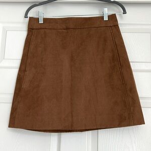 J.Crew Classic Brown Suede Mini Skirt